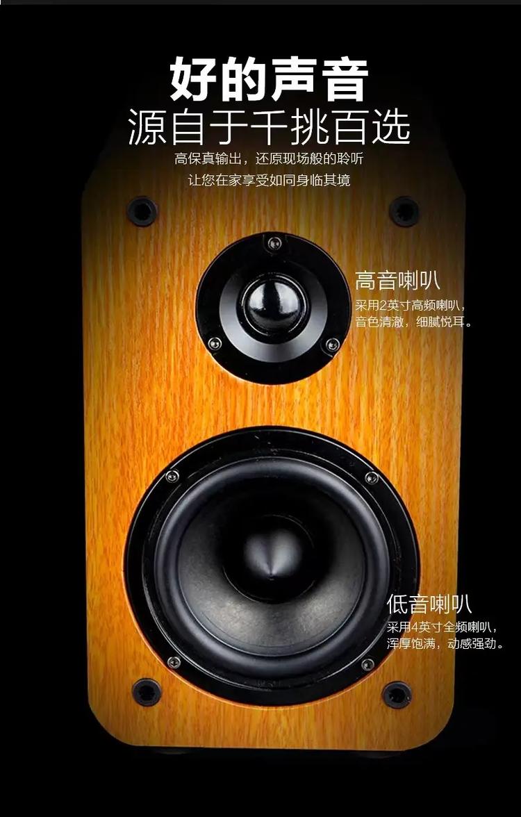 樂好藍牙電腦音箱 木紋復古風，高品質聽覺體驗僅需248元